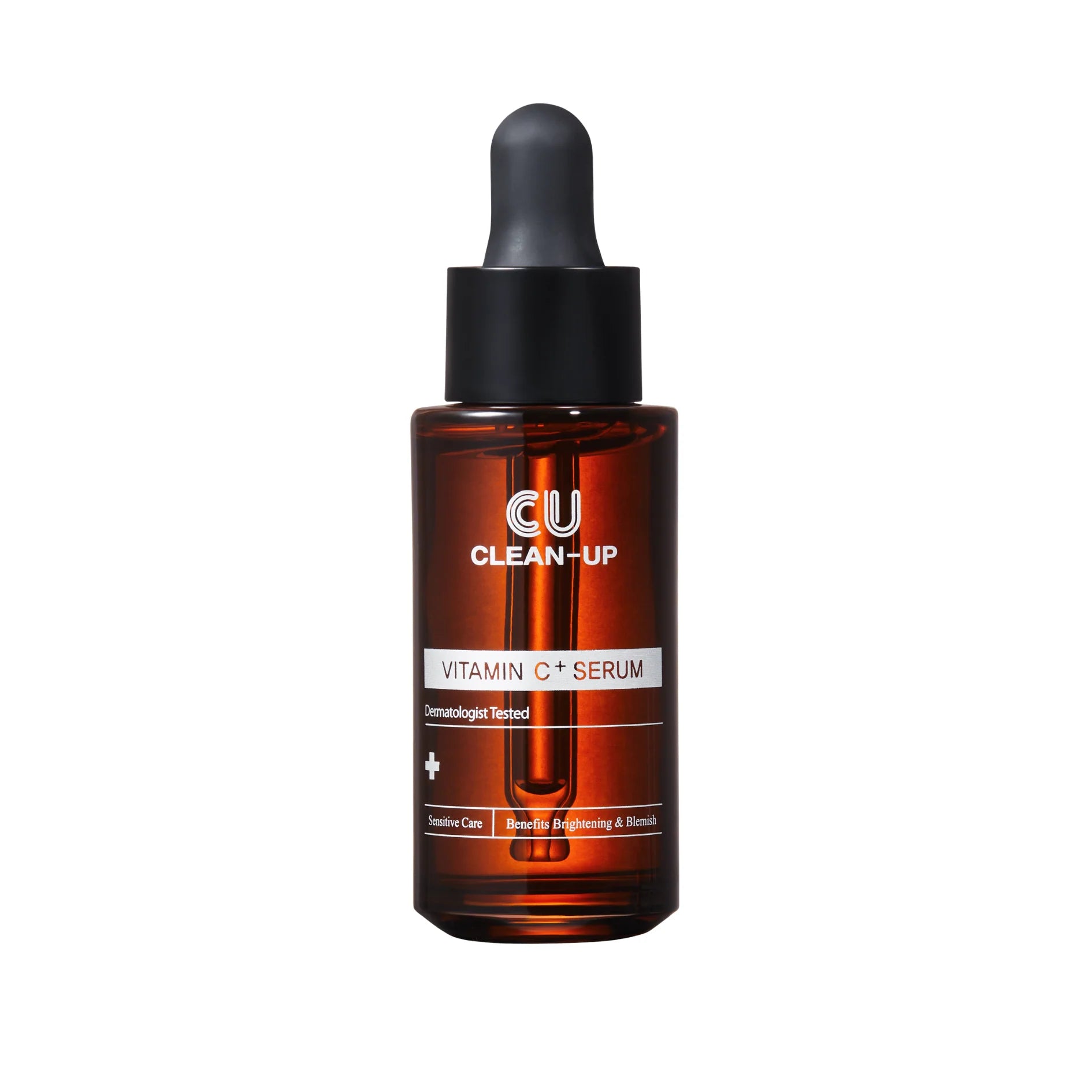 CUSKIN Skaistinantis koncentruotas veido serumas su vitaminu C, 20 ml, baltos spalvos fone
