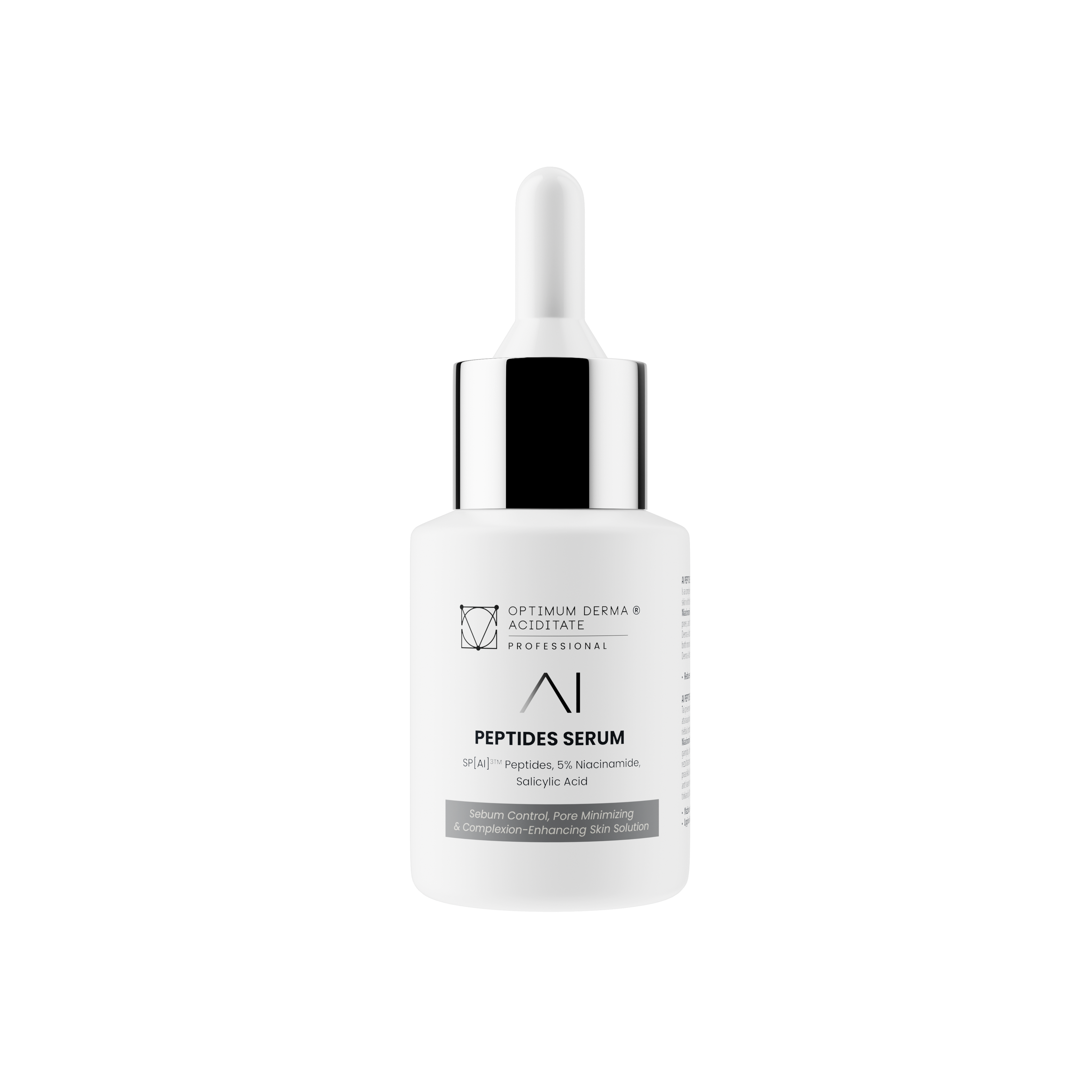 ODA AI Peptides Serum peptidų serumas, 30ml, baltos spalvos fone