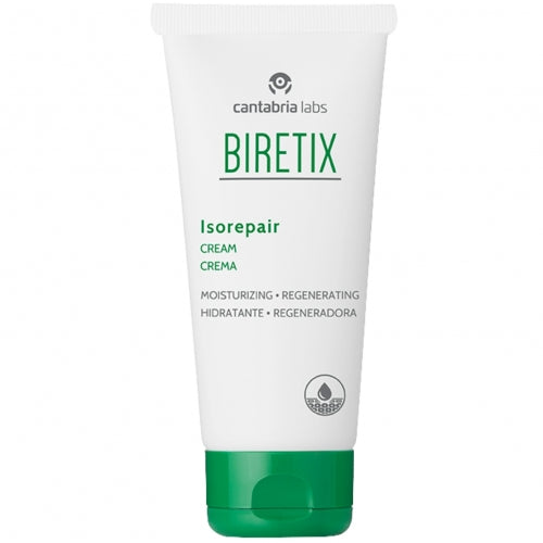 Cantabria Labs Biretix Isorepair kremas, 50 ml, žalios ir baltos spalvos pakuotėje