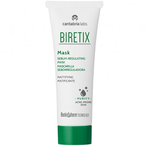 Cantabria Labs Biretix sebumą reguliuojanti veido kaukė, 25 ml tūbelė
