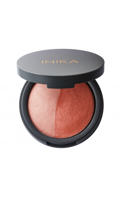 INIKA organic kompaktiniai mineraliniai skaistalai Duo - Burnt Peach, 6.5 g