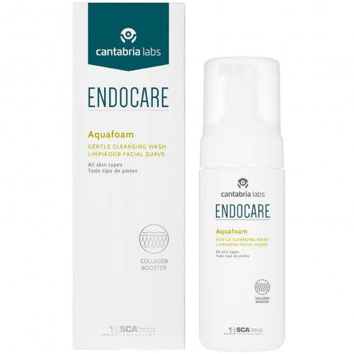 aCantabria Labs Endocare Aquafoam valomosios putos, 125 ml, baltos spalvos fone