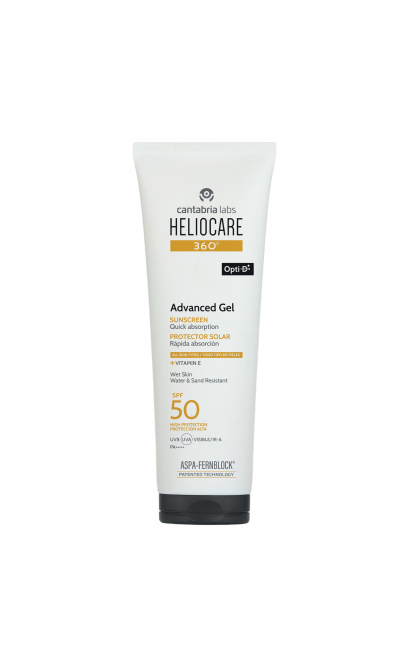 Cantabria Labs Heliocare 360 Advanced gelis veidui ir kūnui SPF 50, 250 ml