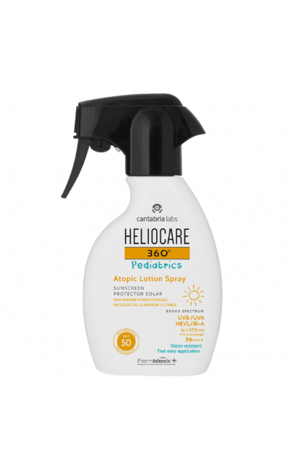 Cantabria Labs Heliocare 360 pediatrics purškiama apsauga atopinei vaikų ir kūdikių kūno odai SPF50, 250ml