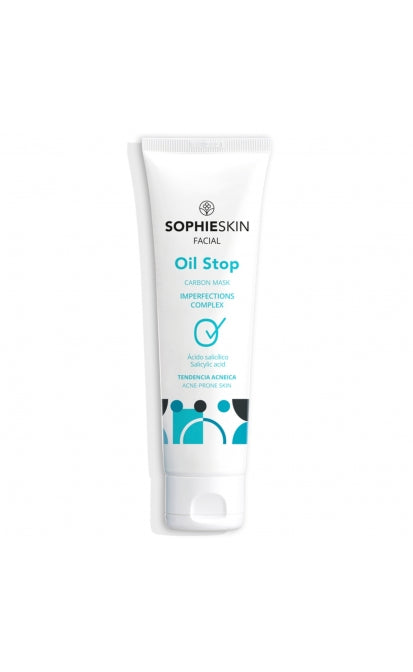 Sophie Skin Oil Stop veido kaukė, 75 ml, baltos spalvos fone