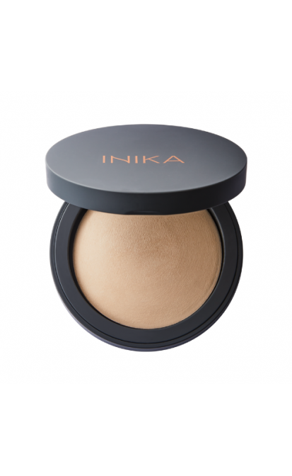 INIKA Organic kompaktinė mineralinė pudra - Unity, 8 g, baltos spalvos fone